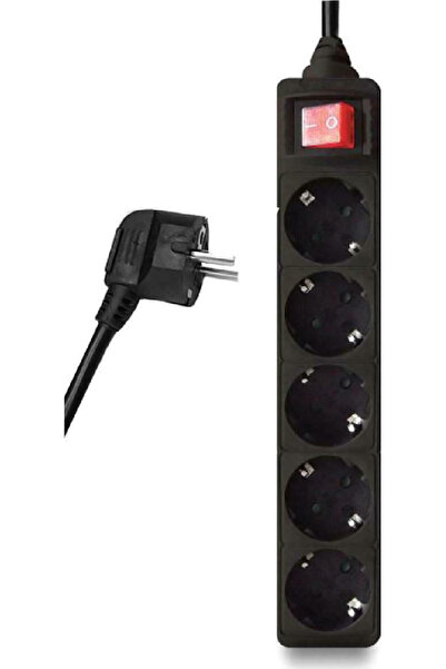 POWERTECH Πολύπριζο 5 θέσεων με διακόπτη και καλώδιο 3μ.