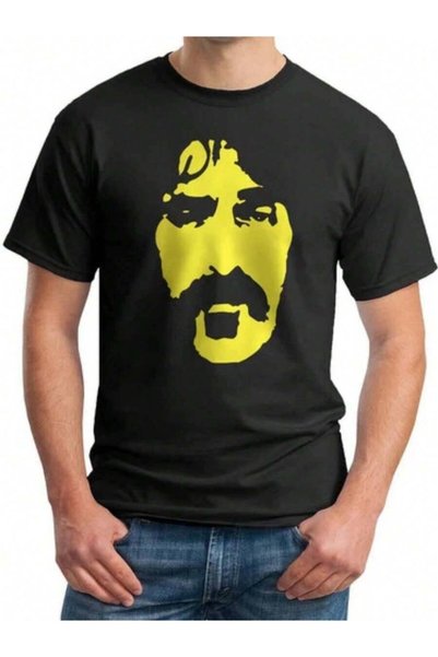 9TAY Versatile And Universally Flattering, This Outfit Exudes A Refined Atmosphere. The FRANK ZAPPA Singer Frank Zappa Yellow Face Men's T-Shirt Looks Amazing When Worn! !