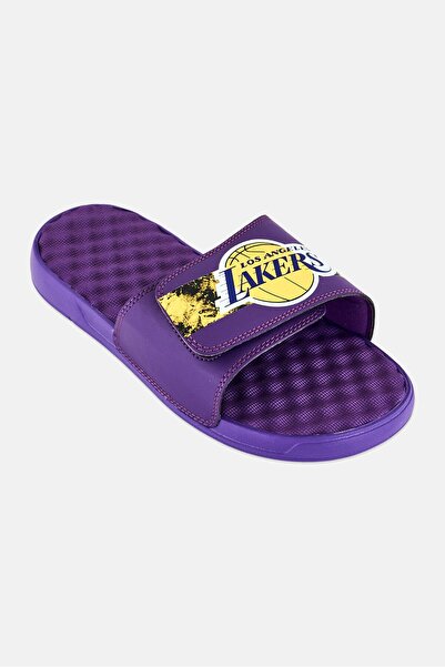 iSlide Men Los Angeles Lakers Slip On Slides, Purple