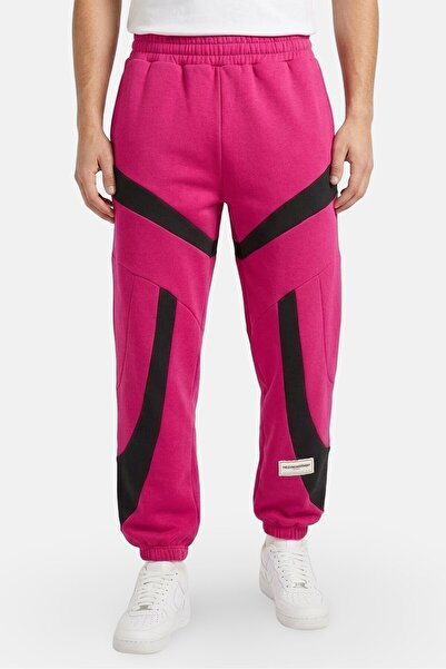 The Giving Movement Men Regular Fit Colorblock Jogger Pants, Pink