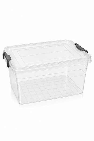 Kitchen Line 10 Litre Kapaklı Şeffaf Saklama Kutusu Kilitli İstiflenebilir Ço...