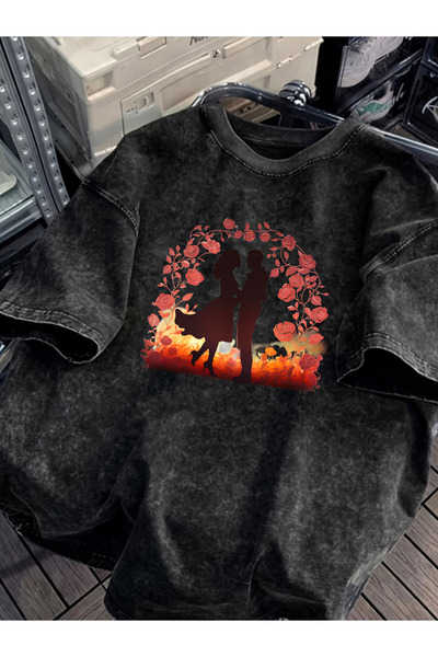 Pink Sky Unisex Oversize Vintage Washed Street Style Μόδα του δρόμου Βαμβακερ...