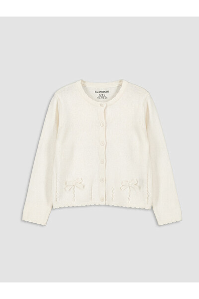 LC Waikiki Cardigan tricotat pentru fete cu guler rotund