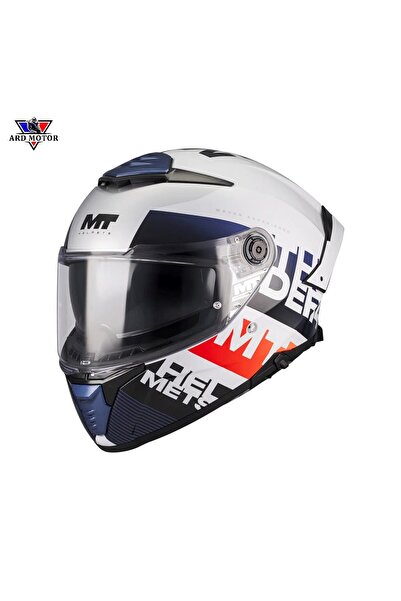 MT Helmets Thunder 4 Sv Waves A17 Parlak Kapalı Kask