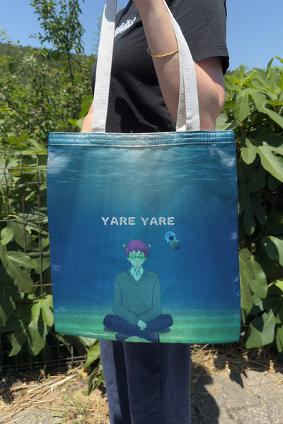 ZipZap Saiki Kusuo V2 Summer Winter Double-Sided Canvas Print Tote Bag Anime Bag