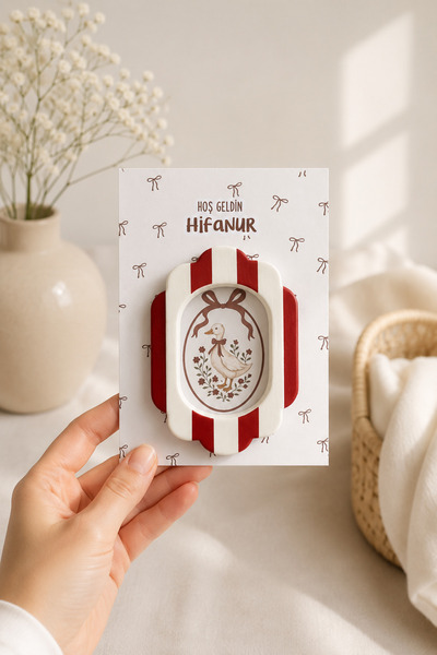 Bebek Hediyesi Çizgili Mini Çerçeve Magnet 10’lu