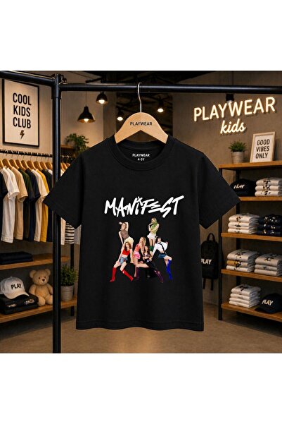 playwear Манифест V1 Щампована 100% детска унисекс тениска за 5-6, 7-8, 9-10,...