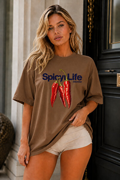 FECCY Premium Special Life Printed Oversize Women's T-Shirt Men's T-Shirt Cot...