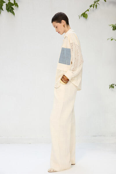 Touché Privé High Waist Muslin Pants with Pockets