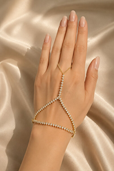 PABALAS Women's Gold Color Zircon Stone Shahmeran Bracelet – Sparkling Elegan...