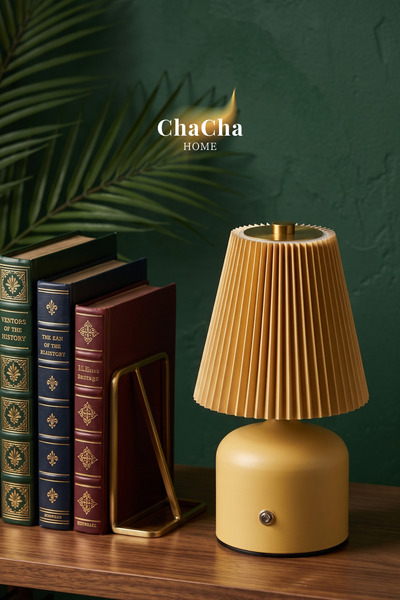 ChaCha Home Lumina Plissé Dokunmatik Şarjlı Masa Lambası - Kademeli Dimmerli ...