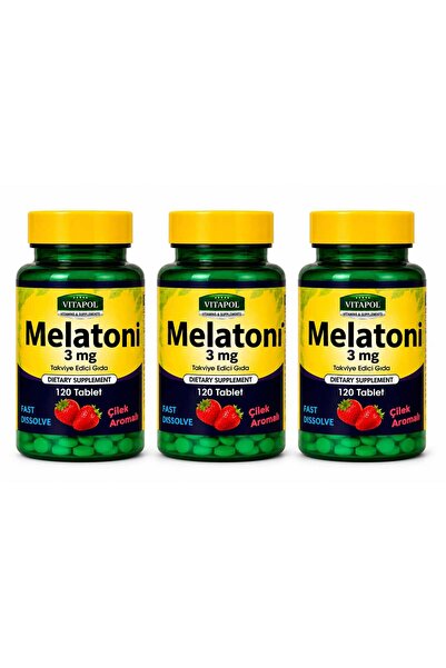Vitapol 3 mg 3 X 120 Tablet Çilek Aromalı Sleep Support Melatoni