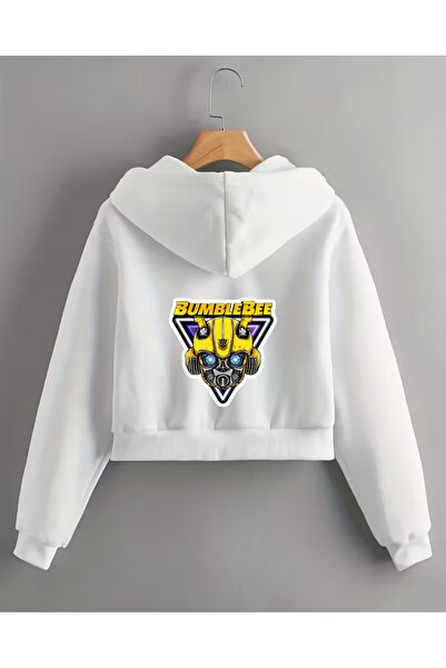 haha Hooded Transformers Bumblebee Printed Jacket for Boys