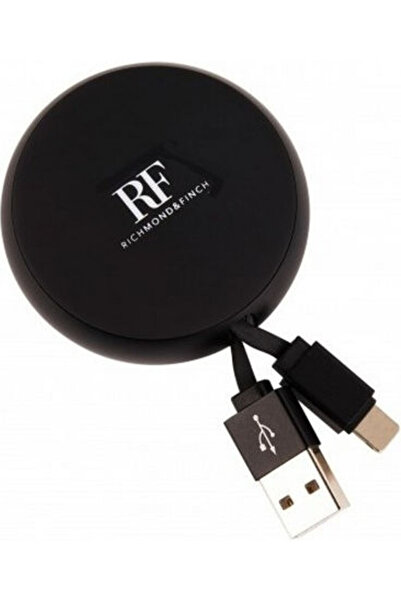 Richmond & Finch Ανασυρόμενο Καλώδιο USB 2.0 σε Micro USB Μαύρο 0.9μ 1 Τεμάχιο