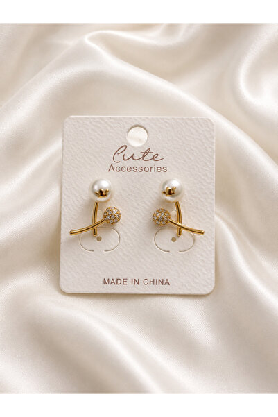 Generic Brand Earrings Are Created for the Ear with a White Loop.