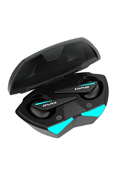 AWEI T23 TWS Ακουστικά Gaming με θήκη μεταφοράς Μαύρα