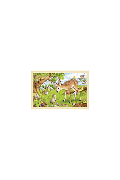 Goki Set de puzzle-uri din lemn cu cerbi