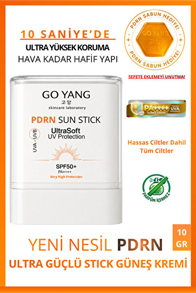 GO YANG PDRN İçerikli SPF50+ Ultra Yüksek Korumalı Stick Güneş Kremi PA++++ 10gr