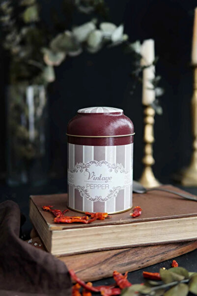 Evle Exclusive وعاء توابل معدني منقوش من إليجانس بيربر، سعة 0.6 لتر، غطاء محك...