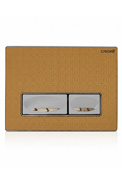 Creavit Design Metal Kumanda Paneli Altın Dekorlu