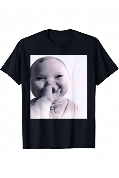 9TAY Funny Niche Baby Gen Z Meme Viral Giggling AI Laughing T-Shirt | Tops, S...