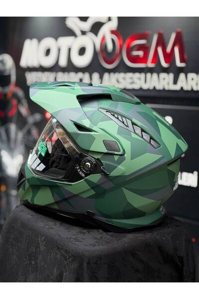MTS FR-805 SOLDA MATT GREEN CROSS KASK