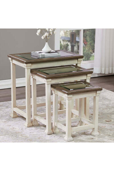 Crestview Collection طاولات متداخلة S/3