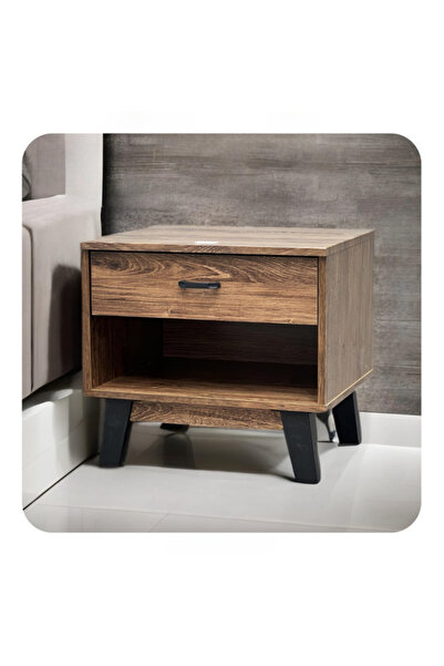 DEC39 Comodino Wooden Modern Drawer with Open Shelf