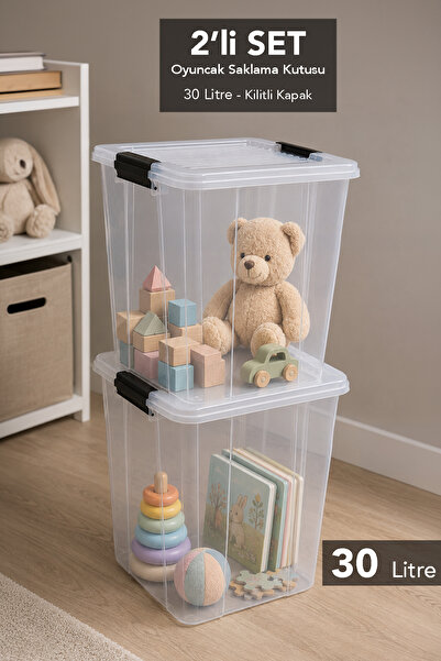 Meleni Baby 2-Piece Deep Toy Box - Baby Kids Room Toy Storage Box Organizer w...