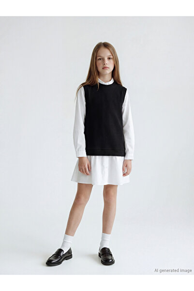 LC Waikiki Nevavm Girl's Dress and Sweater with a Difference