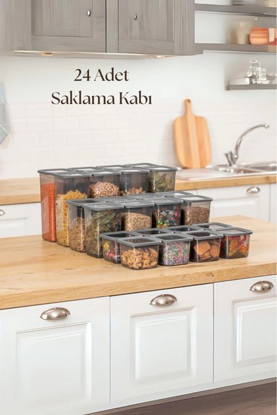 Universal 24-Piece 3 Size Jar Set & Storage Container & Food Container 8X650/...