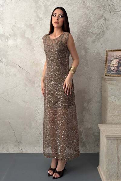 Moda Days Rochie largă roz cu paiete pentru femei