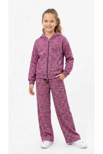MODANINO Girl's Zippered+Hooded Top and Bottom Set 3-12 Years 12752Ds