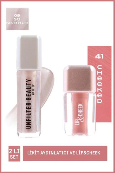 Unfilter Beauty Likit Aydınlatıcı 09 So Sparkly ve Lıp&Cheek 41 Cheeked
