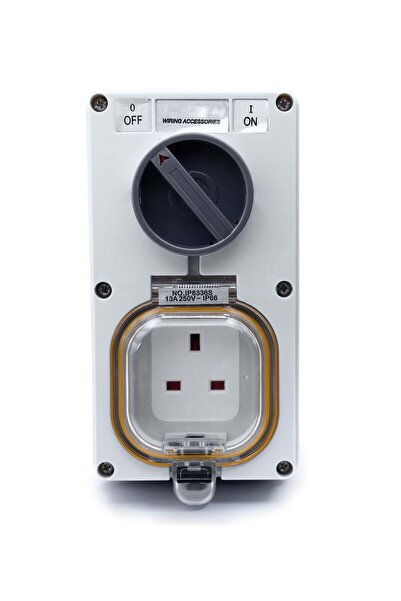 Admore Outdoor IP66 Weatherproof Switch Socket, 13A 250V, ON/OFF Control