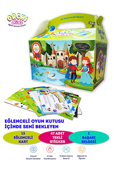 ORCHI Kids / Eğitici Oyun Aktivite Kutusu 3 Yaş+ Doğum Günü Etkinlik Montesso...