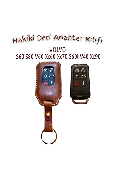 VOLVO Anahtar Kılıfı Hakiki Deri (S60 S80 V60 XC60 XC70 S60L V40 XC90)
