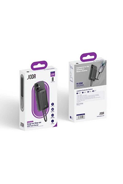 Joda Magtack 35W 10000Mah Battery Pack with Built-In Type-C Cable - Black