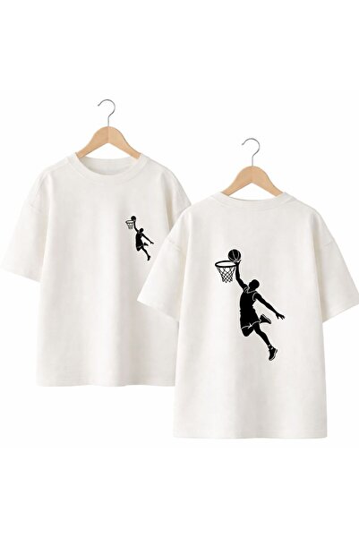 playwear Sımaç Adam Shadow Printed Back and Front Chest Printed 100% Cotton O...