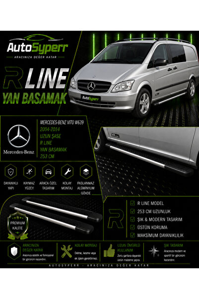 autosyper Mercedes-Benz Vito 2004-2014 W639 / Uzun Şase R Line Yan Basamak 25...
