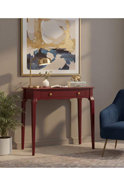 ROYS AHŞAP 110 Cm Masif Konik Bordo Dresuar