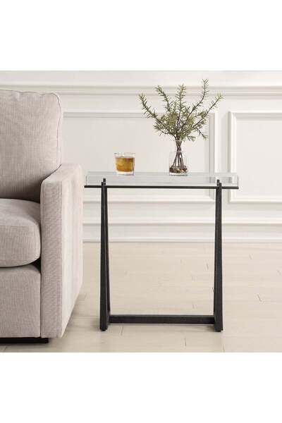 UTTERMOST طاولة ميداس البرونزية ذات اللمسات الفنية