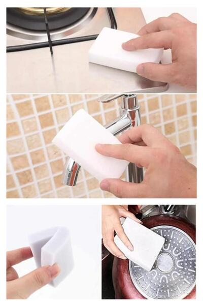 Pisicik 5 Pieces Magic Dish Cleaning Sponge Magic Sponge 11 cm