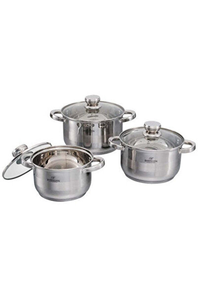 Bohmann Set oale 6 piese Bohmann, (5.1L, 6.6l, 7.7L), inductie, cu capac stic...