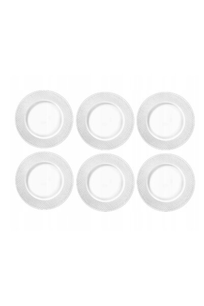 WILMAX ENGLAND Set 6x farfurii desert/ceașcă WILMAX DIAMOND, porțelan, Alb, r...