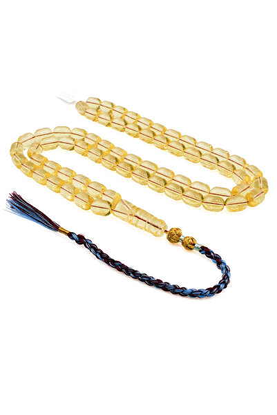Generic Brand Clear Baltic Amber Rosary – 67 Beads 9×12.5mm Oval Prayer Tasbi...