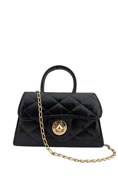 BACHUS Shiny Quilted Mini Bag – Lining Detail – Women's Hand and Shoulder Bag...