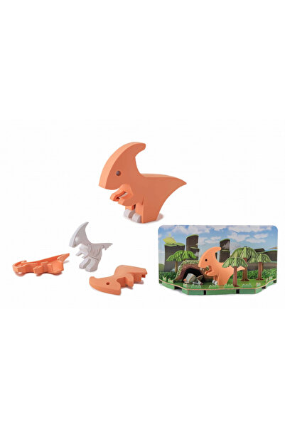 Halftoys Parasaurolophus magnetic pliabil cu dioramă.