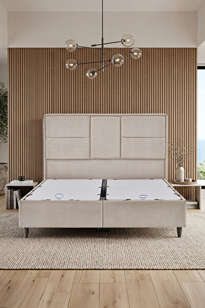 Kilim Mobilya Visco Rise Bej 2'li Set Baza+Başlık (YATAK DAHİL DEĞİLDİR)