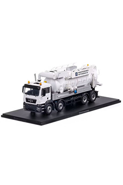 TEKNO Sigilat- MAN TGS 2020 Cisterna cu Pompa Vacum Alb cu Negru- Scara 1:50-